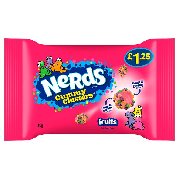 NERDS FRUIT-FLAVOUR CANDY GUMMY CLUSTERS 45G