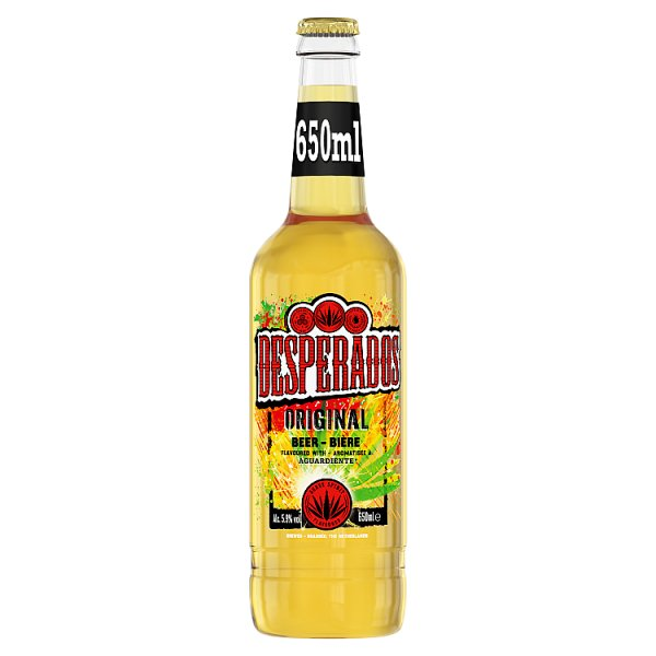 DESPERADOS TEQUILA FLAVOURED LAGER BEER BOTTLE 650ML
