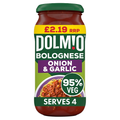 DOLMIO BOLOGNESE ONION & GARLIC PASTA SAUCE 450G PMP £2.19