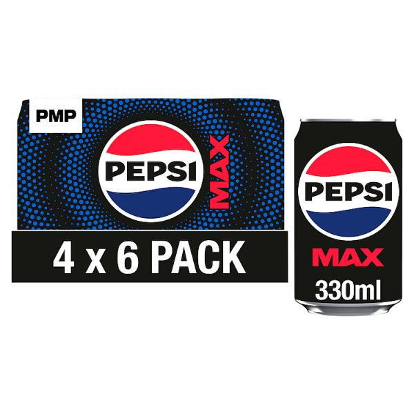 PEPSI MAX NO SUGAR COLA CANS 6 X 330ML