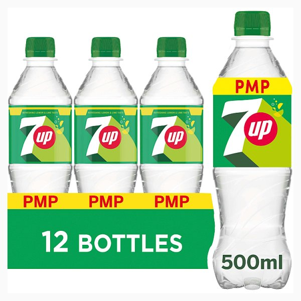 7UP REGULAR LEMON AND LIME BOTTLE PMP 500ML