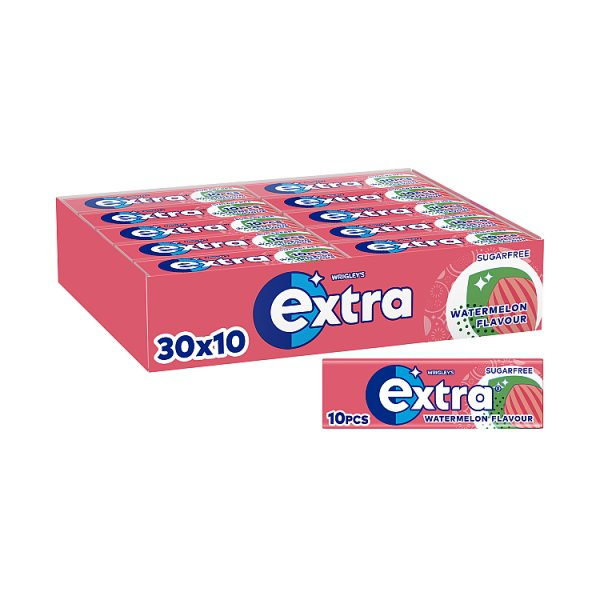 EXTRA CHEWING GUM SUGAR FREE WATERMELON X10 PIECES