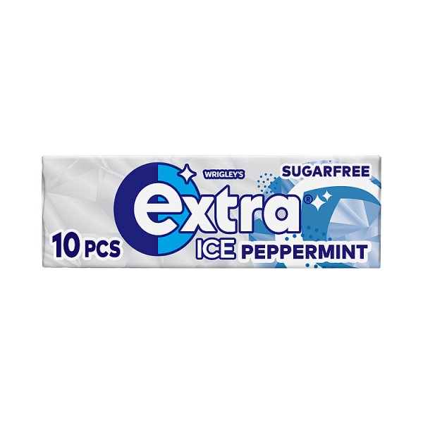EXTRA CHEWING GUM SUGAR FREE ICE PEPPERMINT X10 PIECES