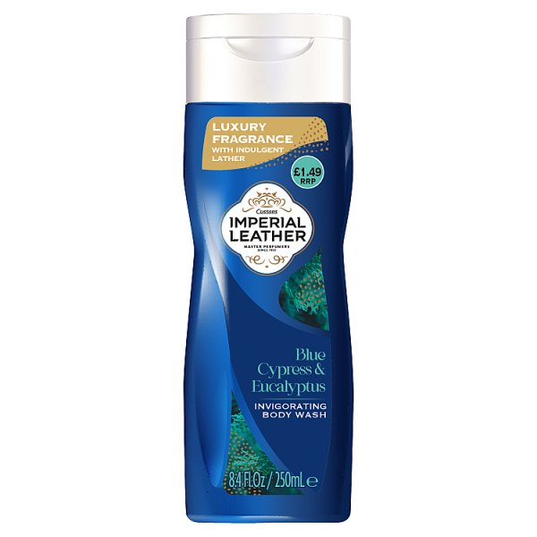 IMPERIAL LEATHER BLUE CYPRESS & EUCALYPTUS INVIGORATING BODY WASH 250ML