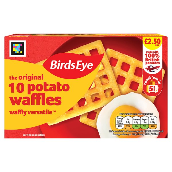 BIRDS EYE 10 THE ORIGINAL POTATO WAFFLES 567G
