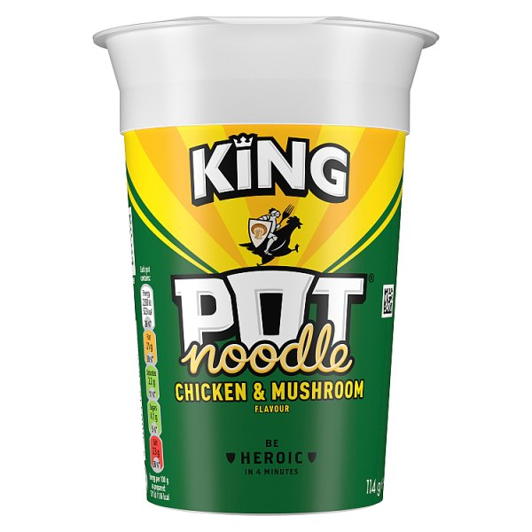 POT NOODLE KING POT NOODLE CHICKEN & MUSHROOM 114 G