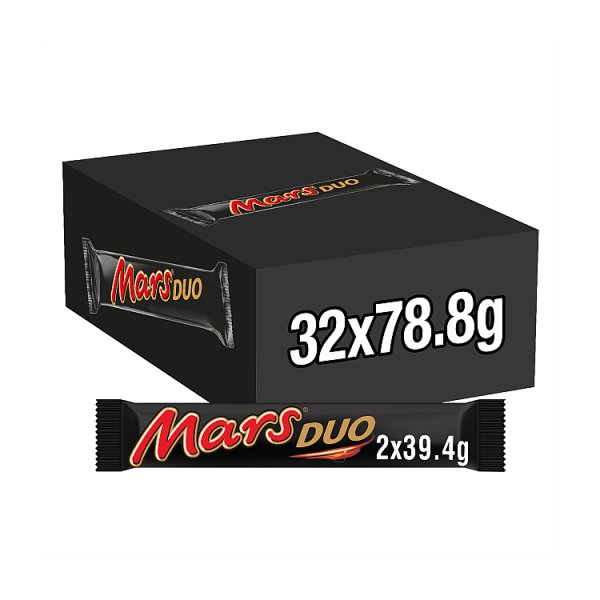 MARS, CARAMEL, NOUGAT & MILK CHOCOLATE SNACK BAR DUO 78.8G