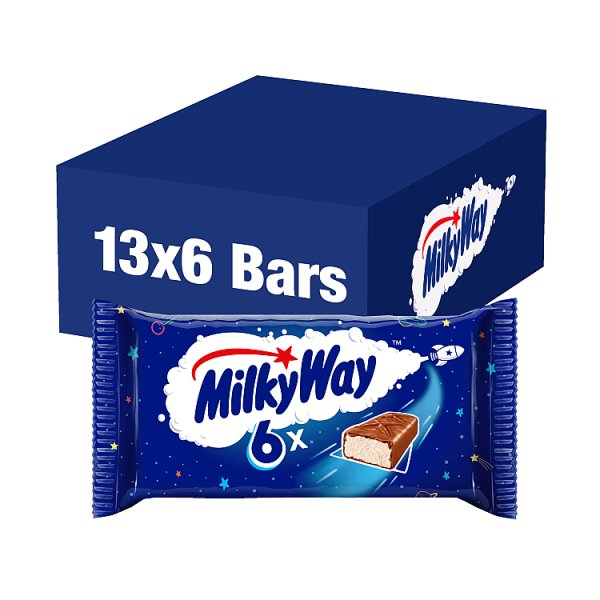 MILKY WAY MILK CHOCOLATE BAR MULTIPACK 21.5G (X6)
