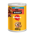 PEDIGREE ADULT WET DOG FOOD CHUNKS IN GRAVY WITH BEEF 400G CAN