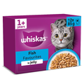 WHISKAS 1+ FISH FAVOURITES IN JELLY 12 X 85G (1.02KG)