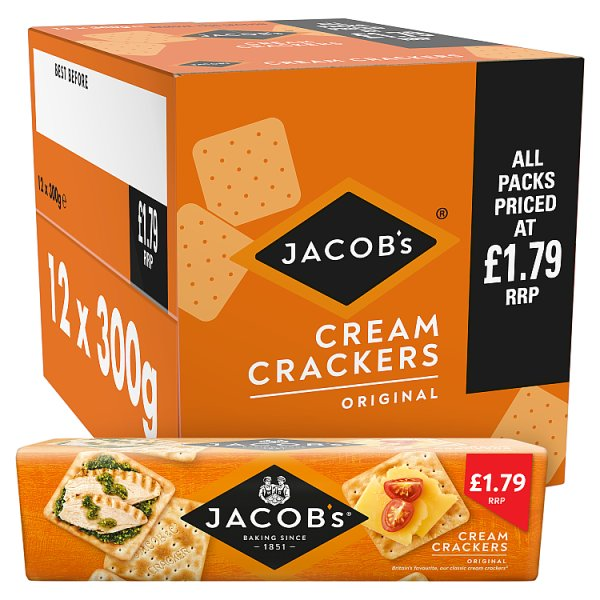 JACOB'S CREAM CRACKERS 300G PMP £1.79