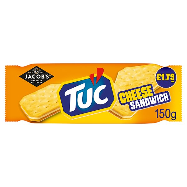 JACOB'S TUC ORIGINAL SNACK CRACKERS 150G PMP £1.79