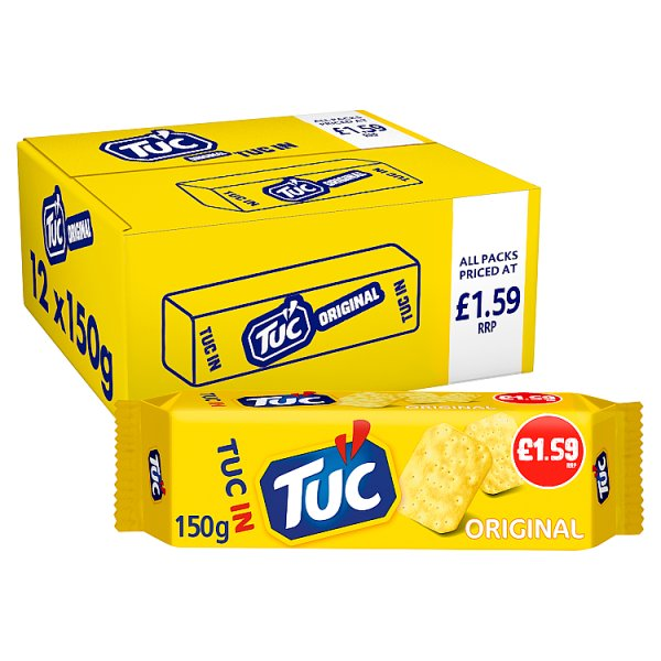 JACOB'S TUC ORIGINAL SNACK CRACKERS 150G PMP £1.59