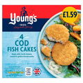 YOUNG'S 4 COD FISH CAKES 200G