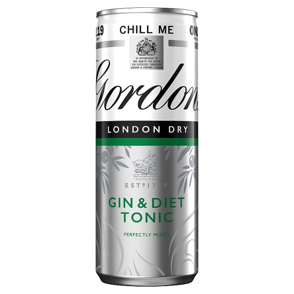 GORDONS & DIET TONIC PM219 250ML