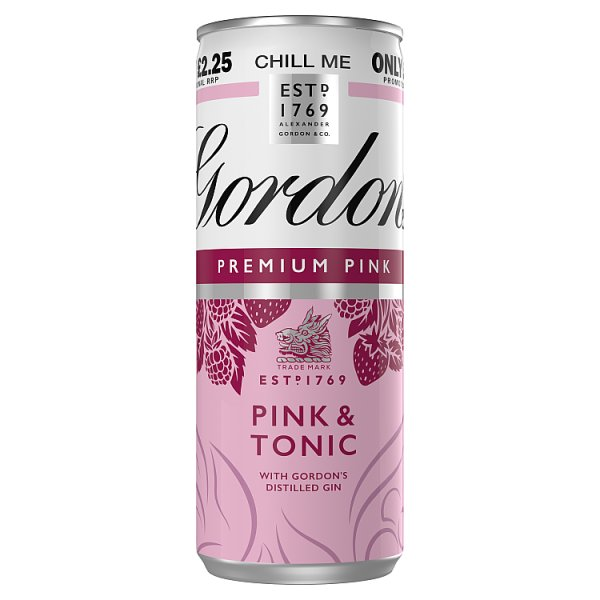 GORDONS PINK AND TONIC PM225 250ML