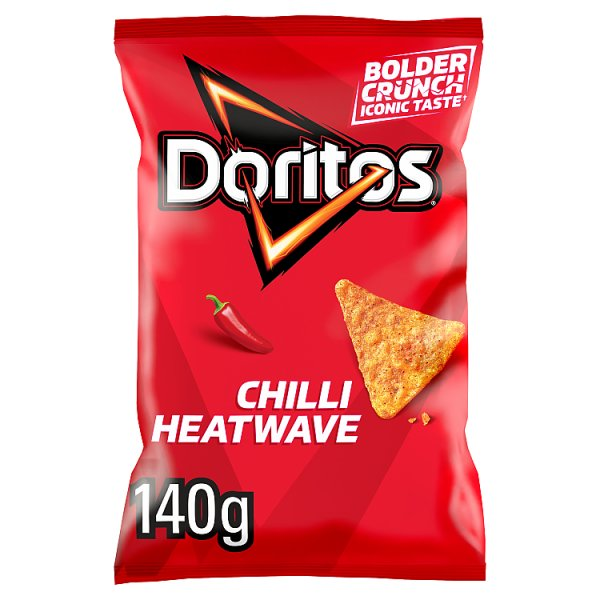 DORITOS CHILLI HEATWAVE TORTILLA CHIPS SHARING BAG CRISPS 140G