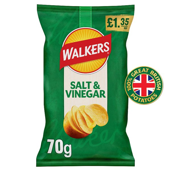 WALKERS SALT & VINEGAR PM135 70G