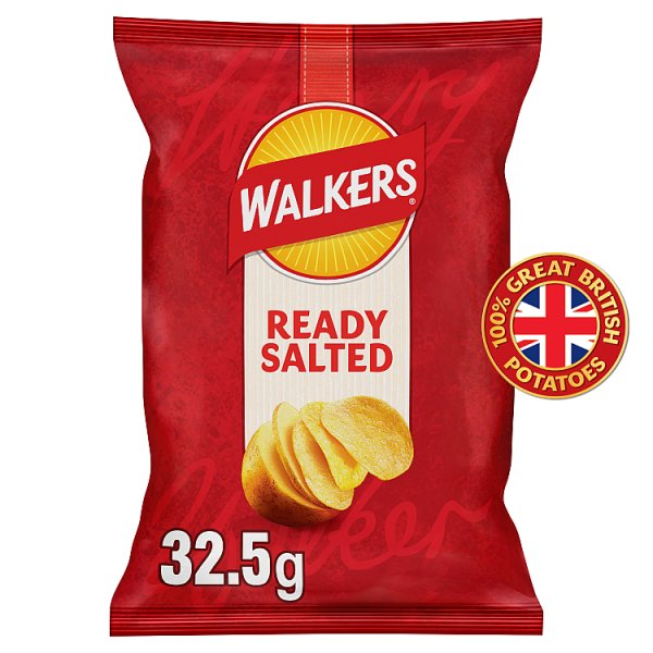 WALKERS READY SALTED CRISPS 32.5G
