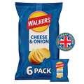 WALKERS CHEESE & ONION MULTIPACK CRISPS 6X25G