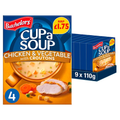 BATCHELORS CUP A SOUP CHICKEN & VEGETABLE WITH CROUTONS 4 INSTANT SOUP SACHETS 110G