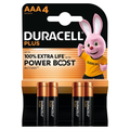 DURACELL PLUS AAA BATTERIES (4 PACK) POWER BOOST ALKALINE BATTERIES 1.5V