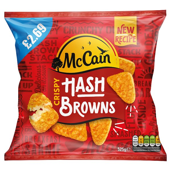 MCCAIN POTATO HASH BROWNS 525G