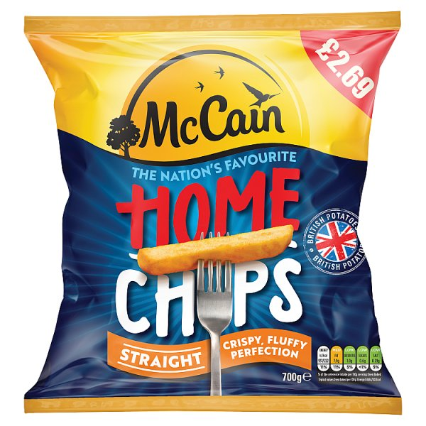 MCCAIN HOME CHIPS STRAIGHT 700G