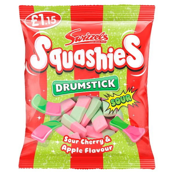 SWIZZELS SQUASHIES SOUR CHERRY & APPLE 120G PMP
