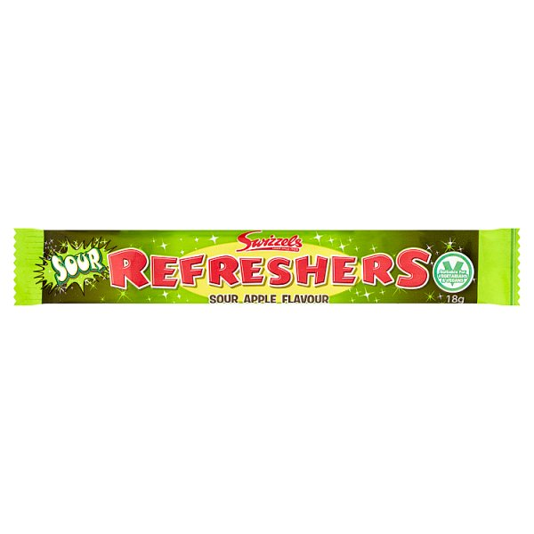 SWIZZELS REFRESHERS SOUR APPLE FLAVOUR CHEW BAR 18G