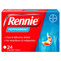 RENNIE PEPPERMINT 24 CHEWABLE TABLETS