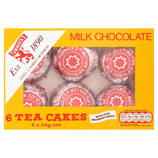 TUNNOCK CHOC TEACAKES 6X24G