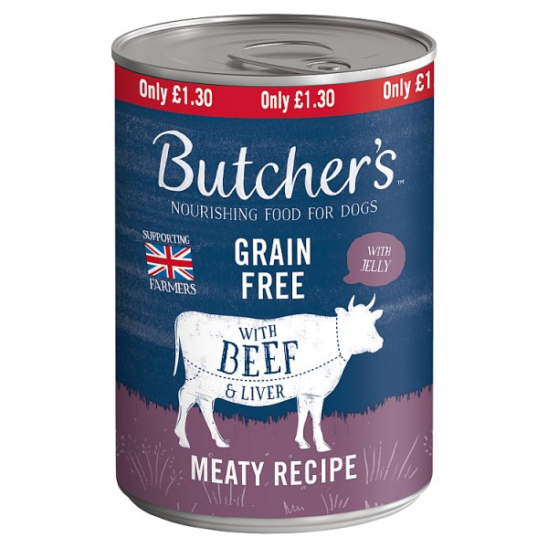 BUTCHER'S NOURISHING FOOD FOR DOGS WITH BEEF & LIVER 400G