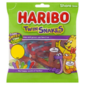 HARIBO TWIN SNAKES FRUIT FLAVOUR GUM JELLY SWEETS SHARING BAG 140G