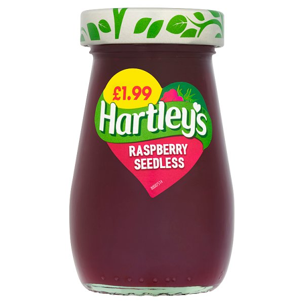 HARTLEY'S RASPBERRY SEEDLESS JAM 300G