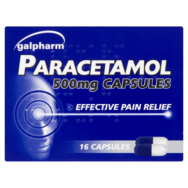 GALPHARM PARACETAMOL 500MG CAPSULES 16 CAPSULES