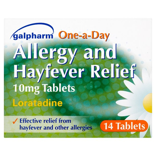 GALPHARM ONE-A-DAY ALLERGY AND HAYFEVER RELIEF 10MG TABLETS 14 TABLETS