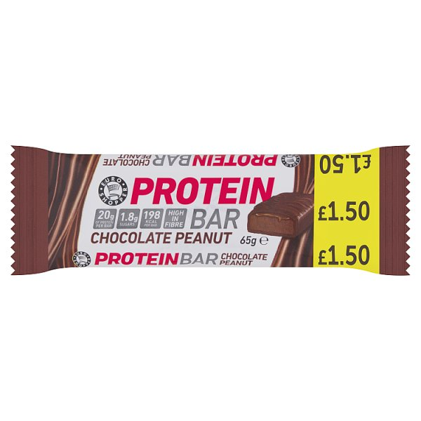 EURO SHOPPER CHOCOLATE PEANUT PROTEIN BAR 65G