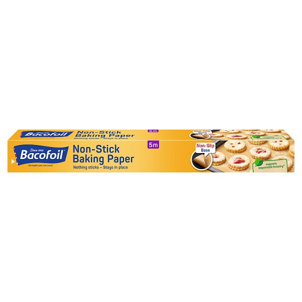 BACOFOIL NON-STICK NON-SLIP BAKING PAPER 38CM X 5M
