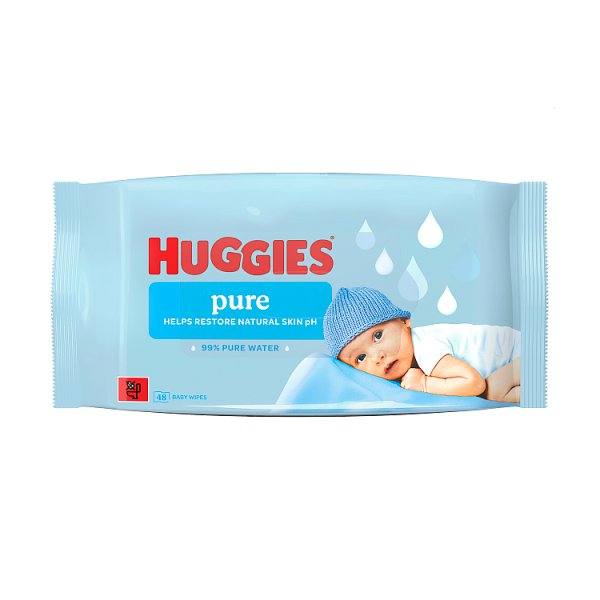 HUGGIES PURE PF BABY WIPES 48PK
