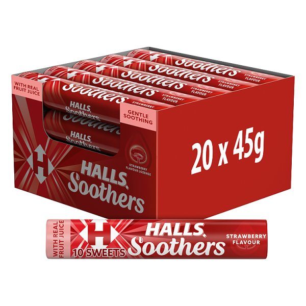 HALLS SOOTHERS STRAWBERRY 45G