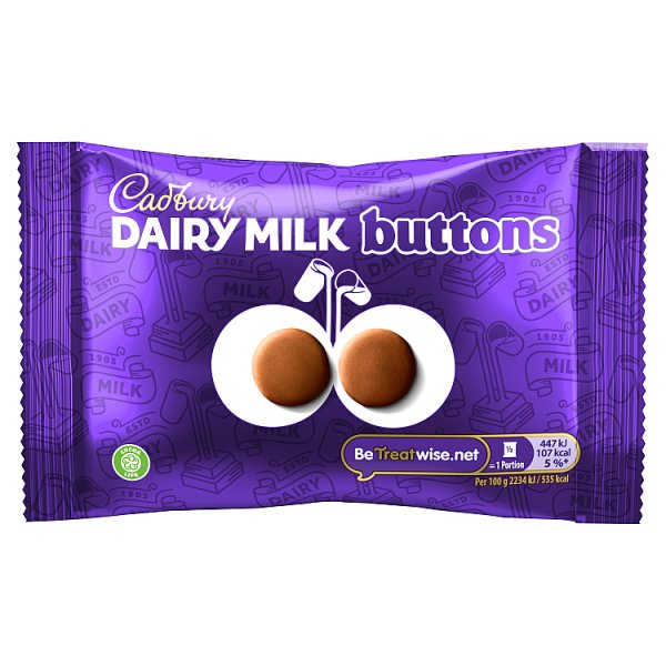 CADBURY DAIRY MILK CHOCOLATE BUTTONS BAG 40G