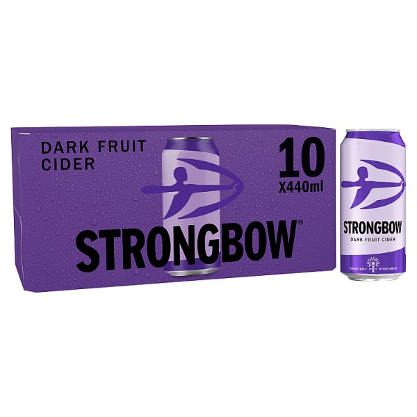 STRONGBOW DARK FRUIT CIDER 4% ABV CAN 10X440ML