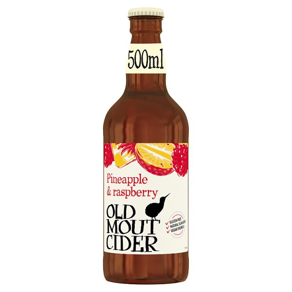 OLD MOUT CIDER PINEAPPLE & RASPBERRY BOTTLE 500ML