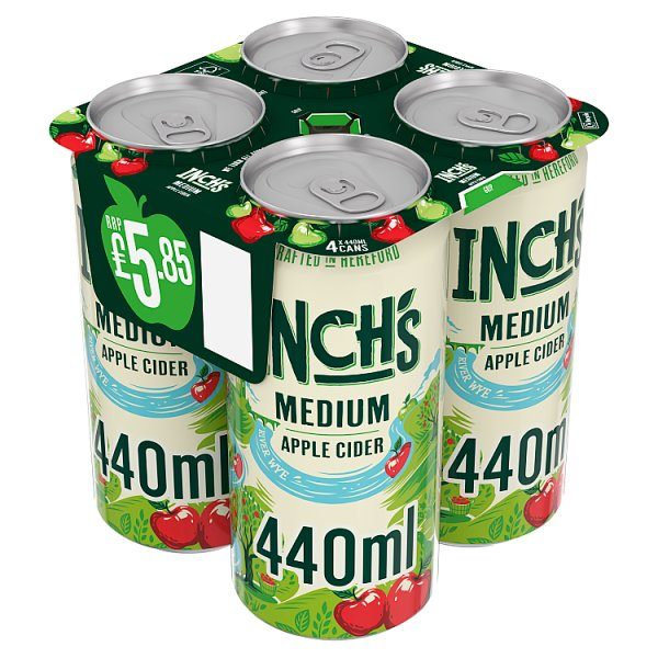 INCH'S MEDIUM APPLE CIDER 6 X 4 X 440 ML