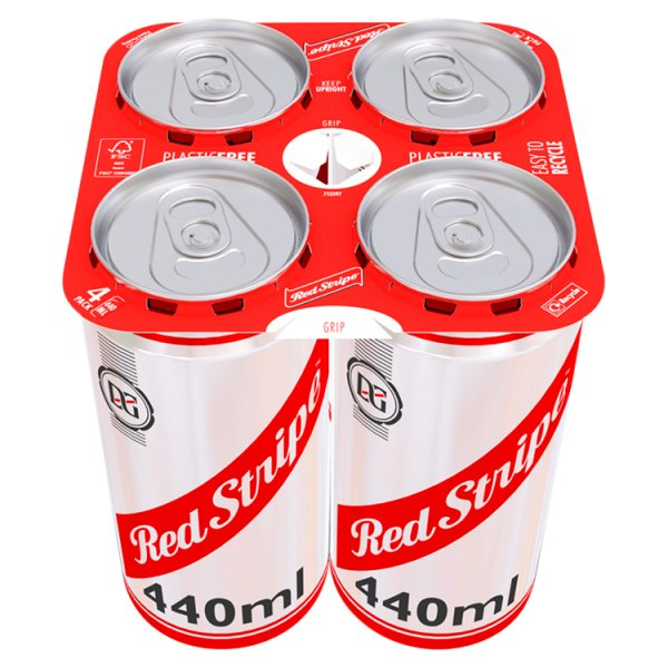 RED STRIPE CANS 4X440ML