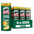 PRINGLES CHEESE & ONION SHARING CRISPS 6 X 165G PMP £2.99