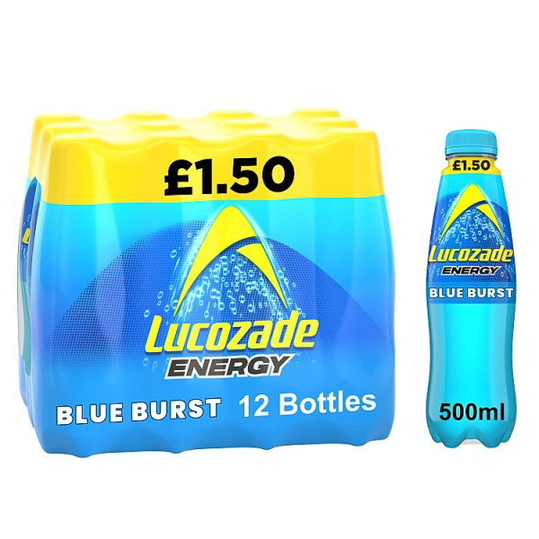 LUCOZADE ENERGY DRINK BLUE BURST 500ML PMP £1.50