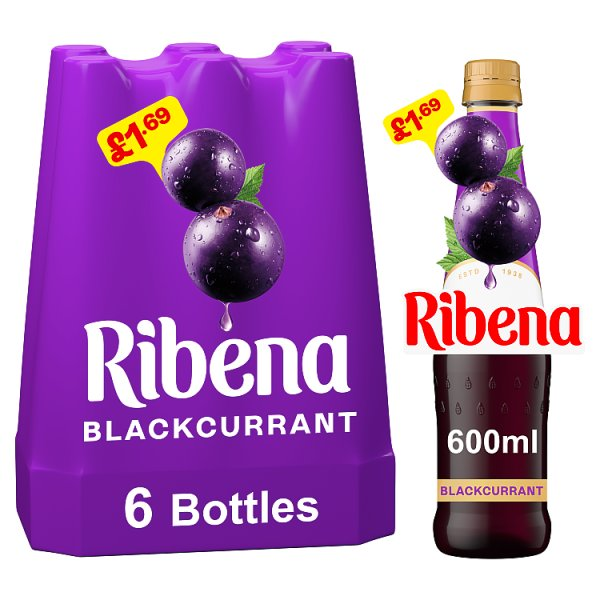 RIBENA BL/CURRANT CORD PM169 600ML