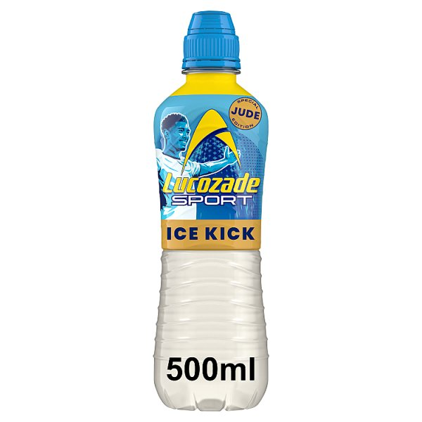 LUCOZADE SPORT DRINK ICE KICK JUDE BELLINGHAM EDITION 500ML PMP £1 .5